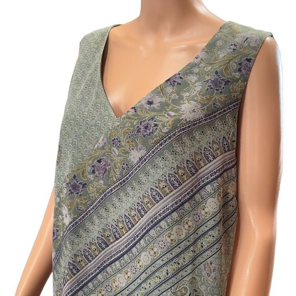 Norton McNaughton V-Neck Sleeveless Maxi Dress XLARGE - Picture 4 of 15